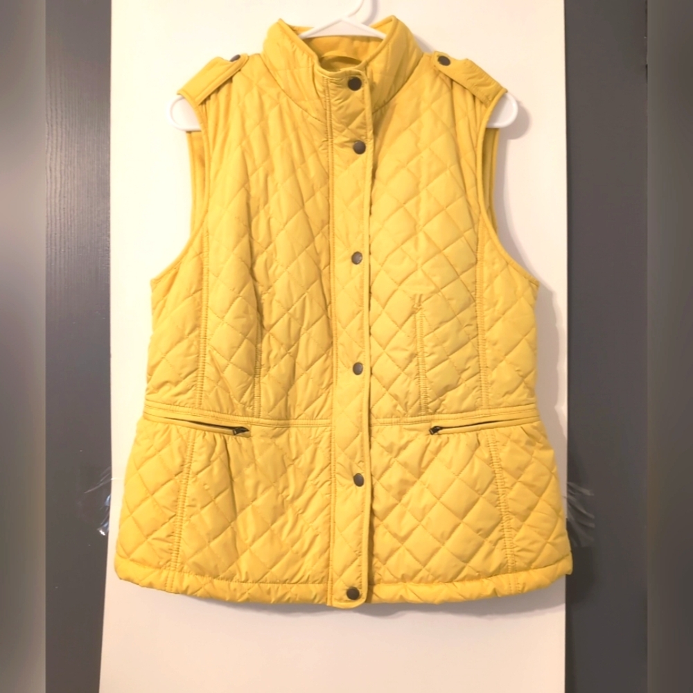 Talbot's Quilted Yellow Women's‎ Vest Size Large